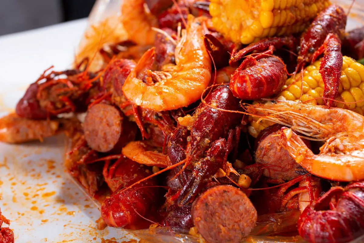 Crawfish and shrimp tossed in Cajun sauce
